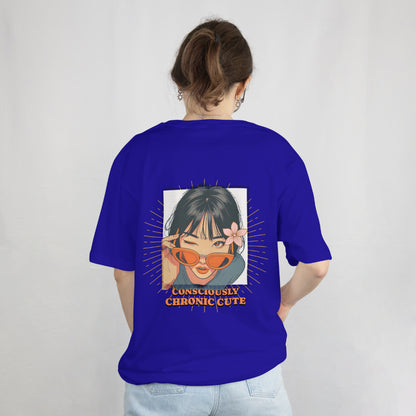 Trendy Women's Oversized T-Shirt – Stay Cute Graphic Print | Casual Streetwear Tee