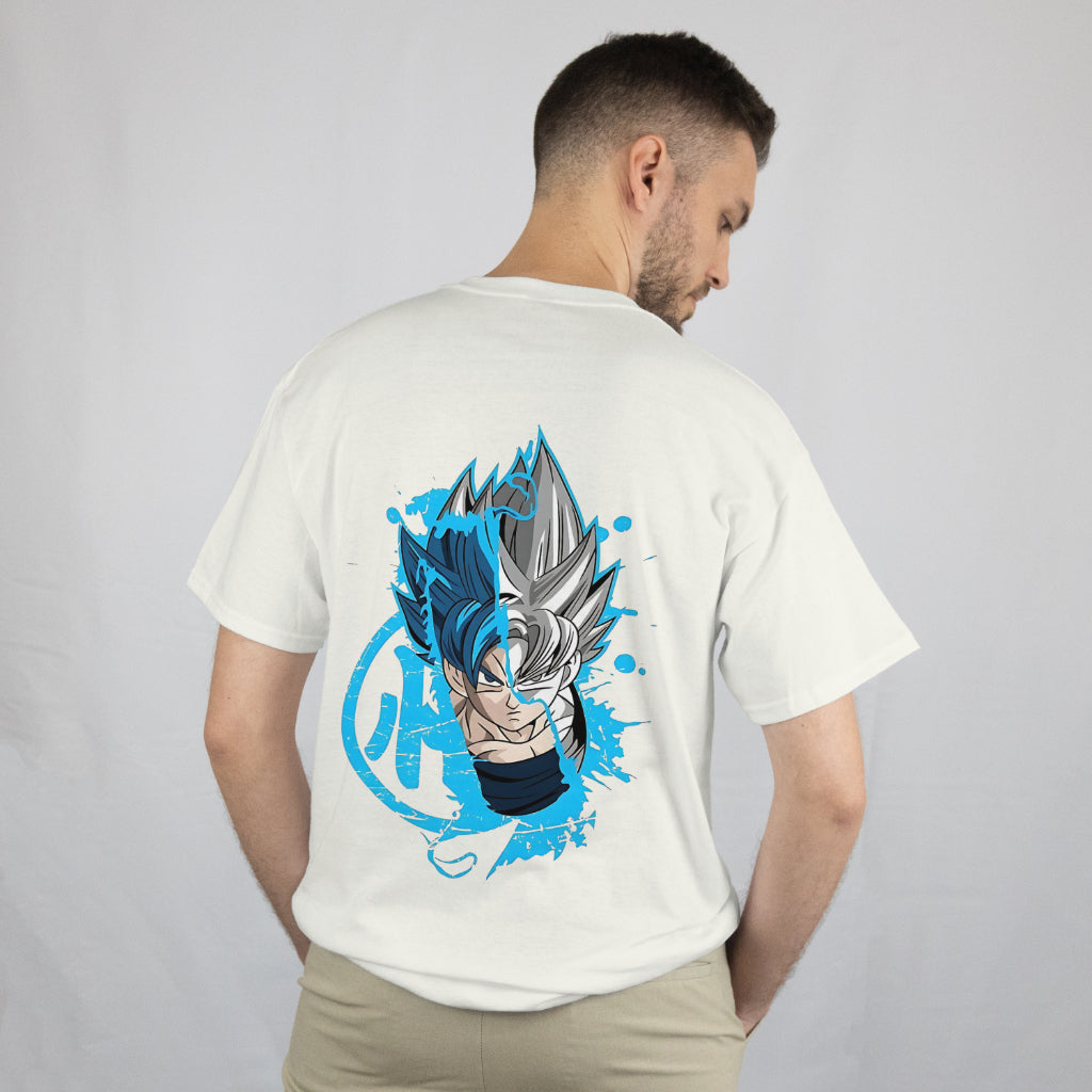 Split Hair Blue & Silver Warrior