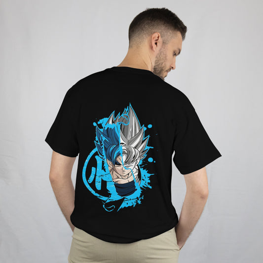 Split Hair Blue & Silver Warrior