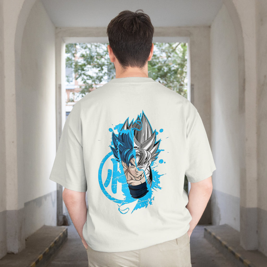 Split Hair Blue & Silver Warrior