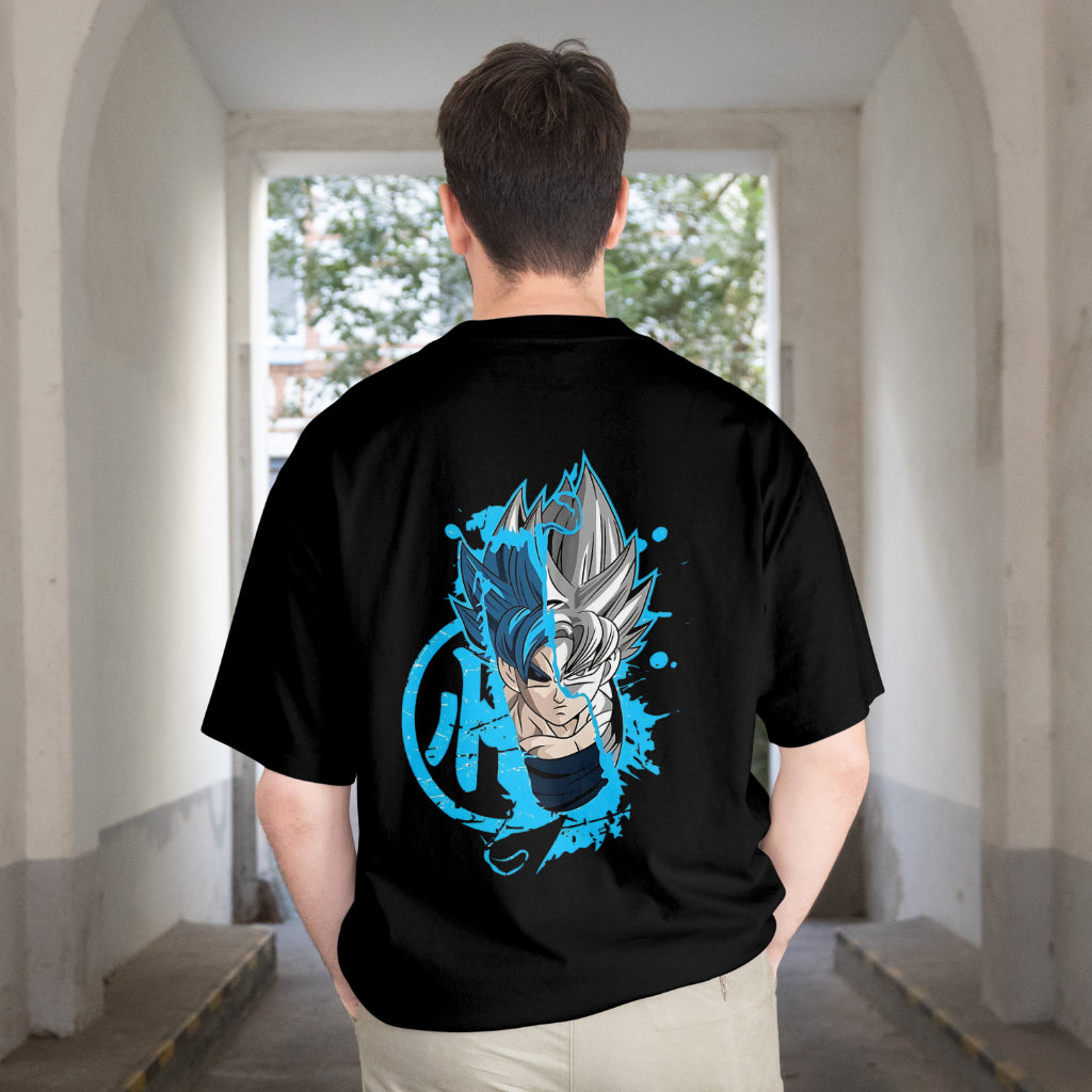 Split Hair Blue & Silver Warrior