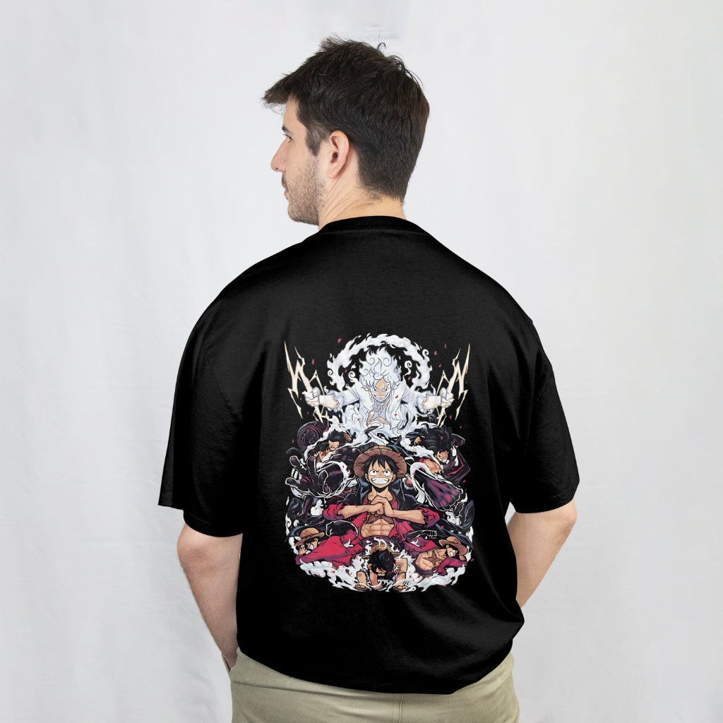 One Piece Luffy Gear 5 Oversized Anime Tee