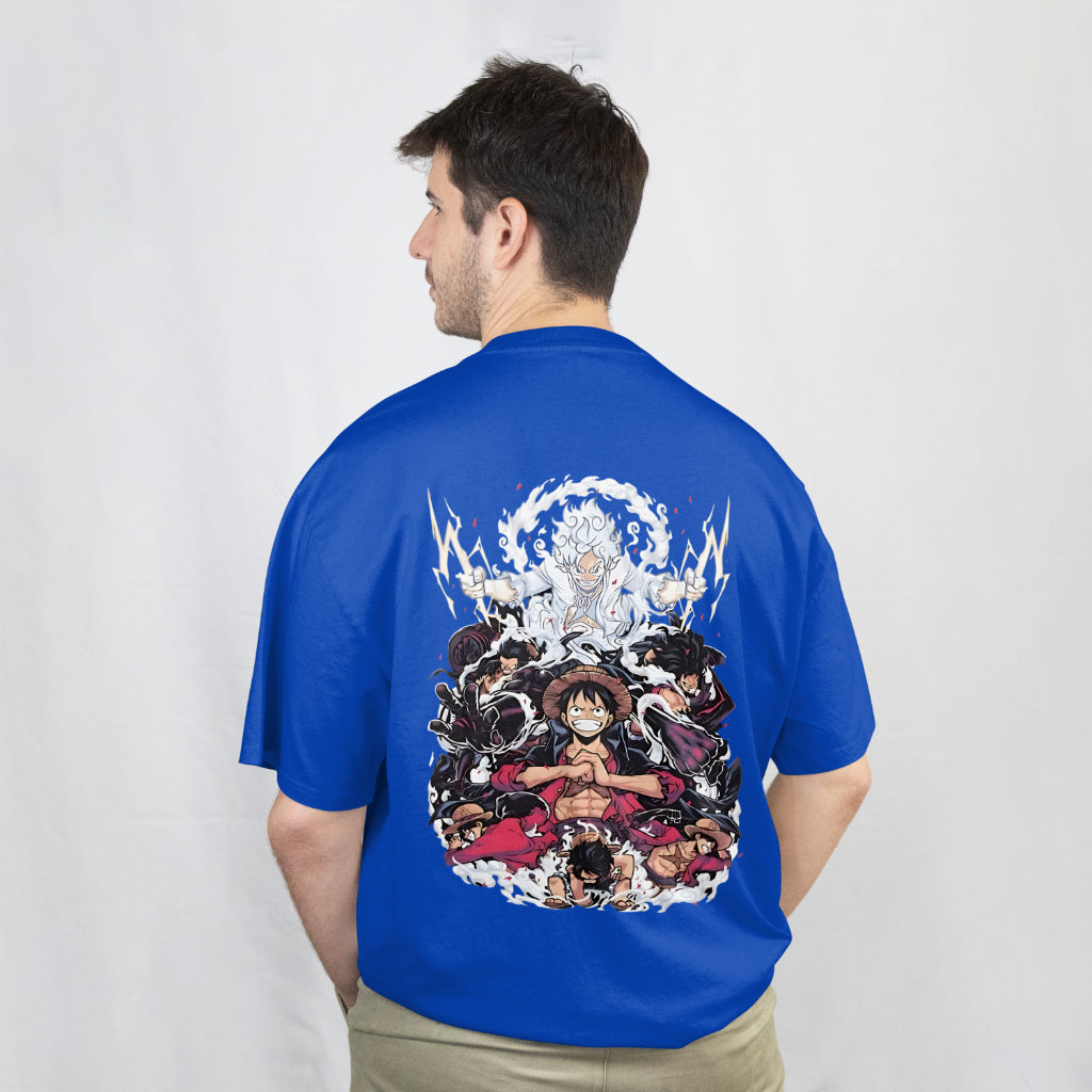 One Piece Luffy Gear 5 Oversized Anime Tee