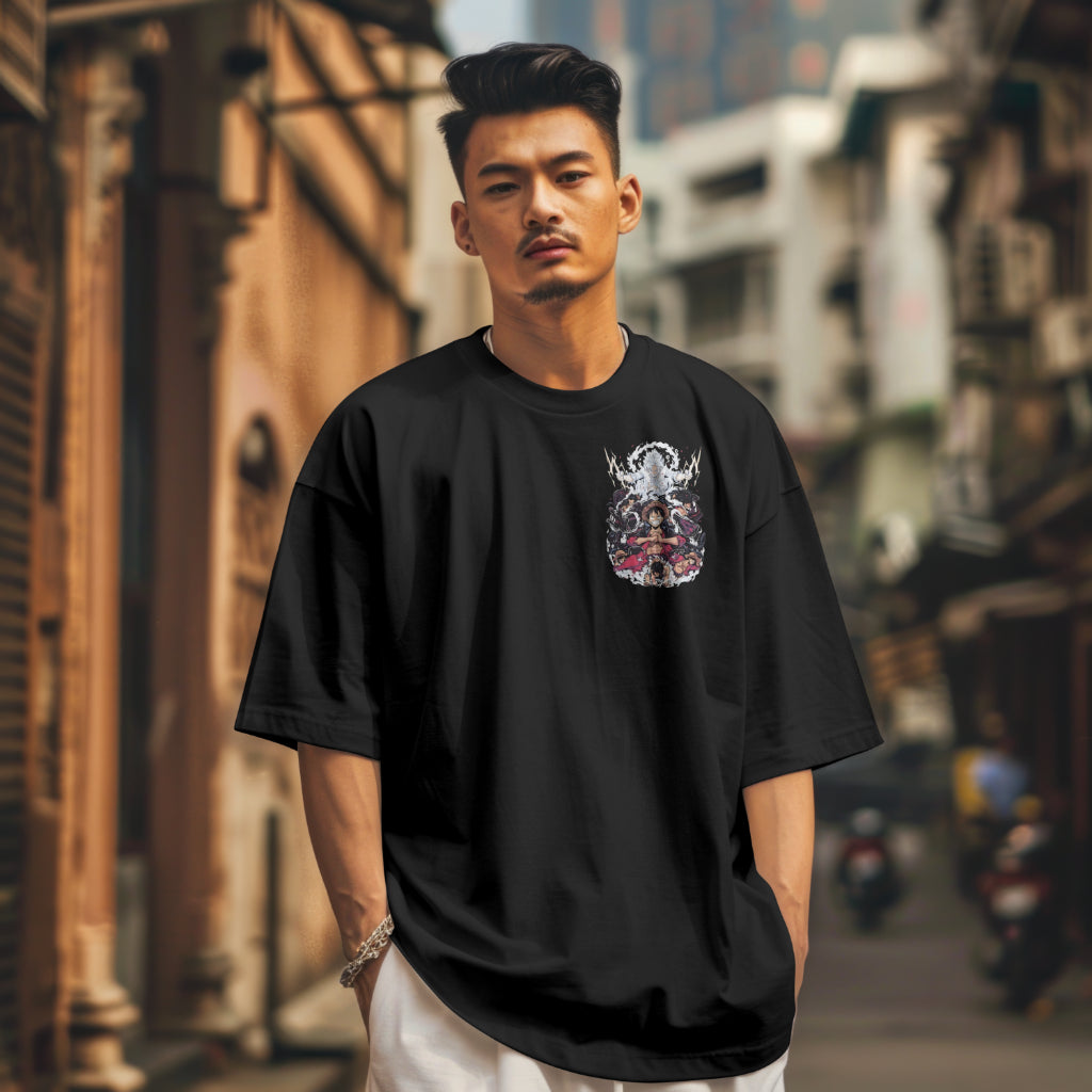 One Piece Luffy Gear 5 Oversized Anime Tee
