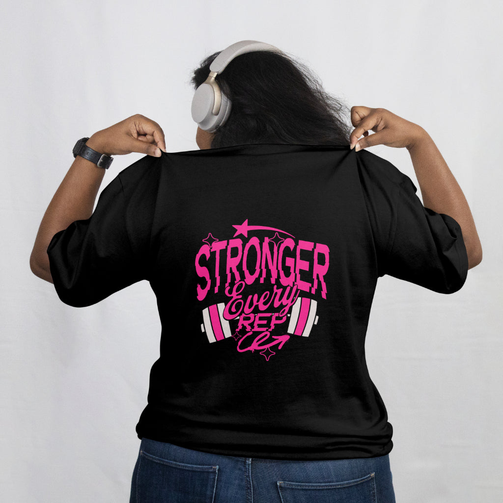 UNISEX Stronger Every Rep – Gym Motivation Tee