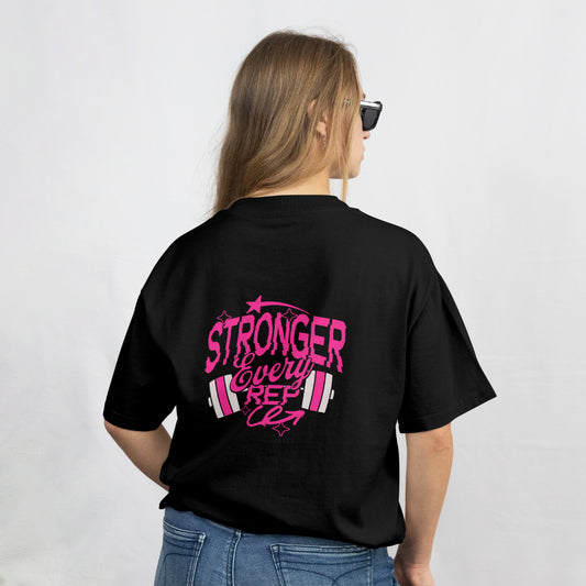 UNISEX Stronger Every Rep – Gym Motivation Tee
