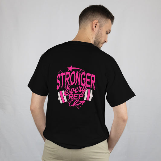 UNISEX Stronger Every Rep – Gym Motivation Tee