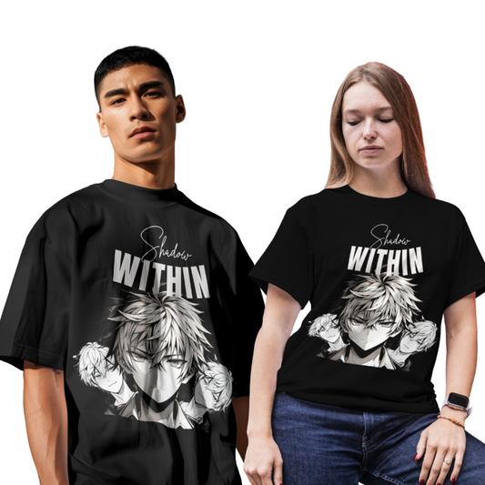 Dark Anime Warrior T-Shirt – Shadow Within Unisex Streetwear Tee