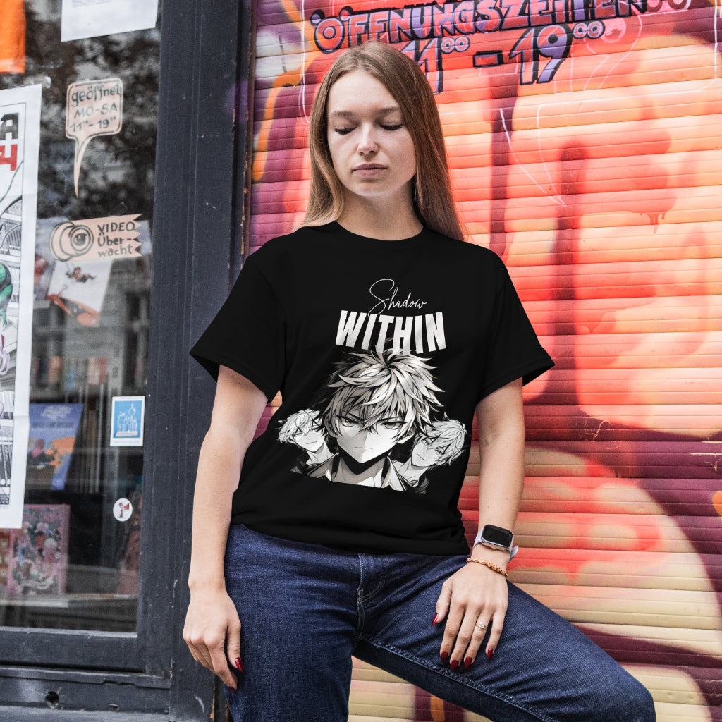 Dark Anime Warrior T-Shirt – Shadow Within Unisex Streetwear Tee