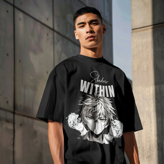 Dark Anime Warrior T-Shirt – Shadow Within Unisex Streetwear Tee