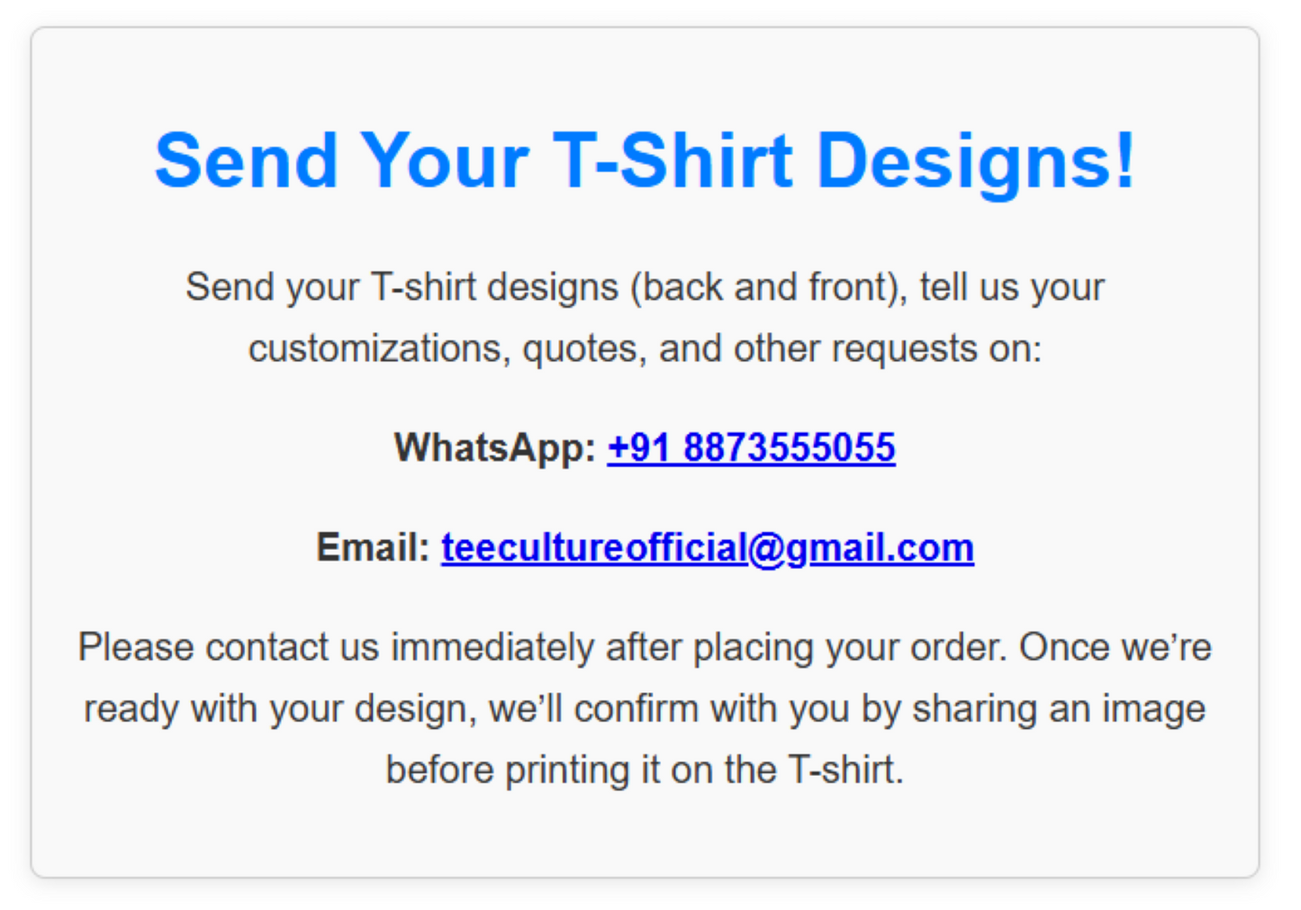 Create Your Own Custom Design  – Customize T-Shirt(Unisex)